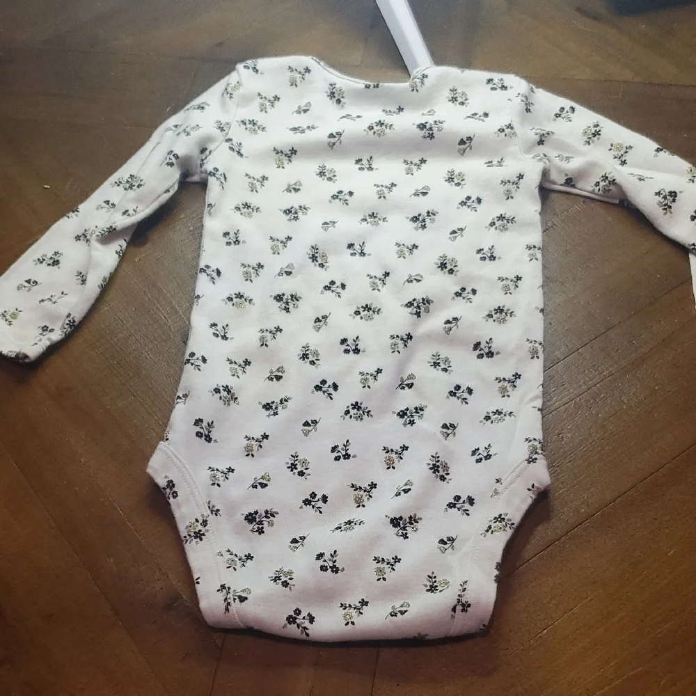 Carter's Cream Floral Long Sleeve Bodysuit